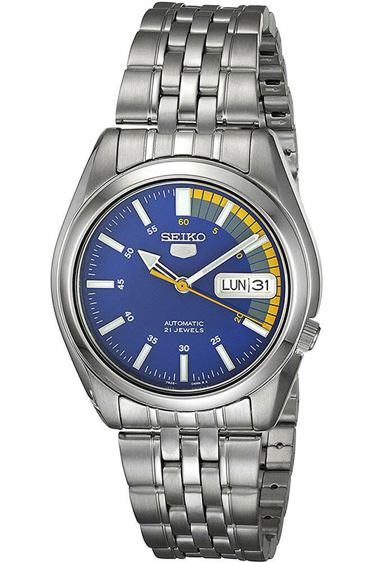 seiko 5 automatic 21 jewels blue dial
