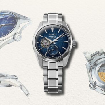 The Presage Sharp Edged Series evolves with a new three-day automatic movement and a new design