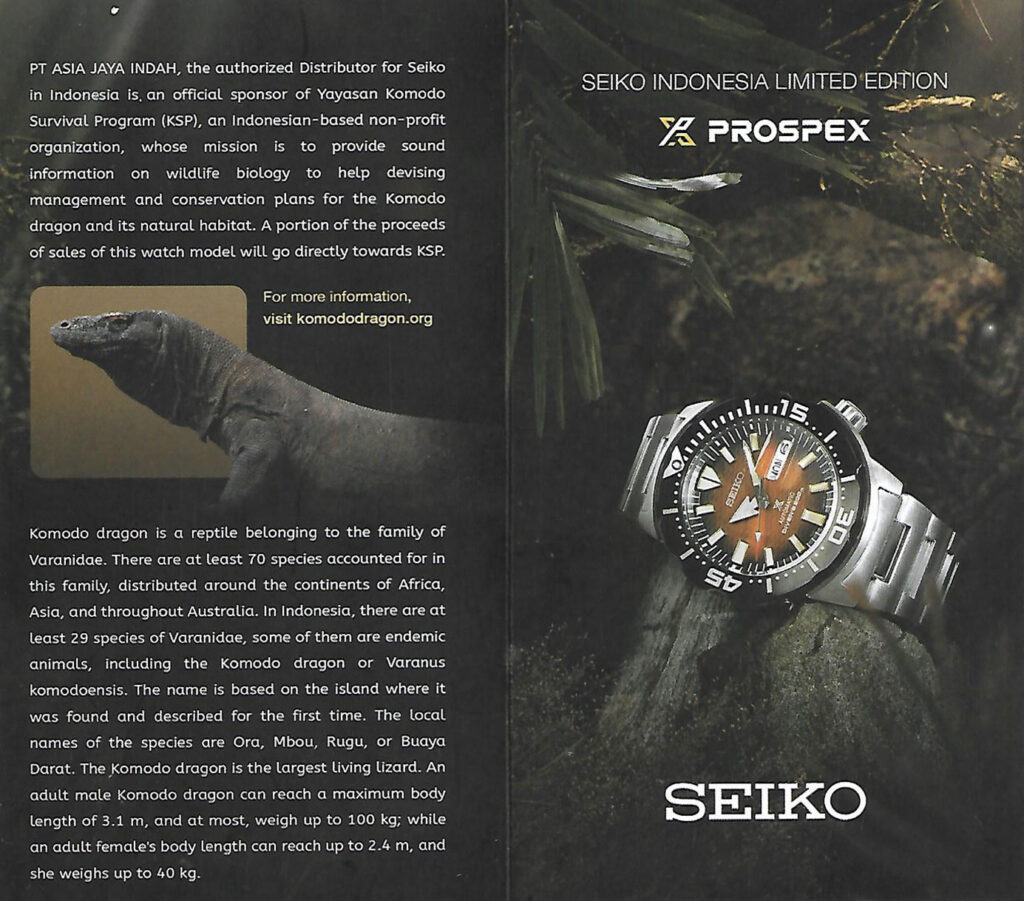 Seiko Prospex SRPK55 Brochure