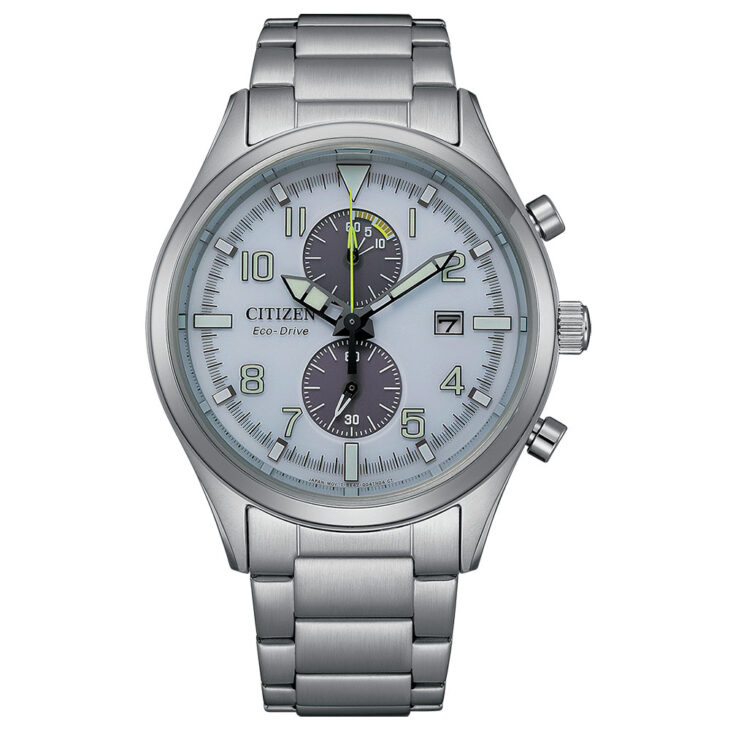 Citizen Orologio Uomo Eco-Drive CA7028-81A - Cronografo 60 Min - Cassa Acciaio 43 Mm - 10 Bar